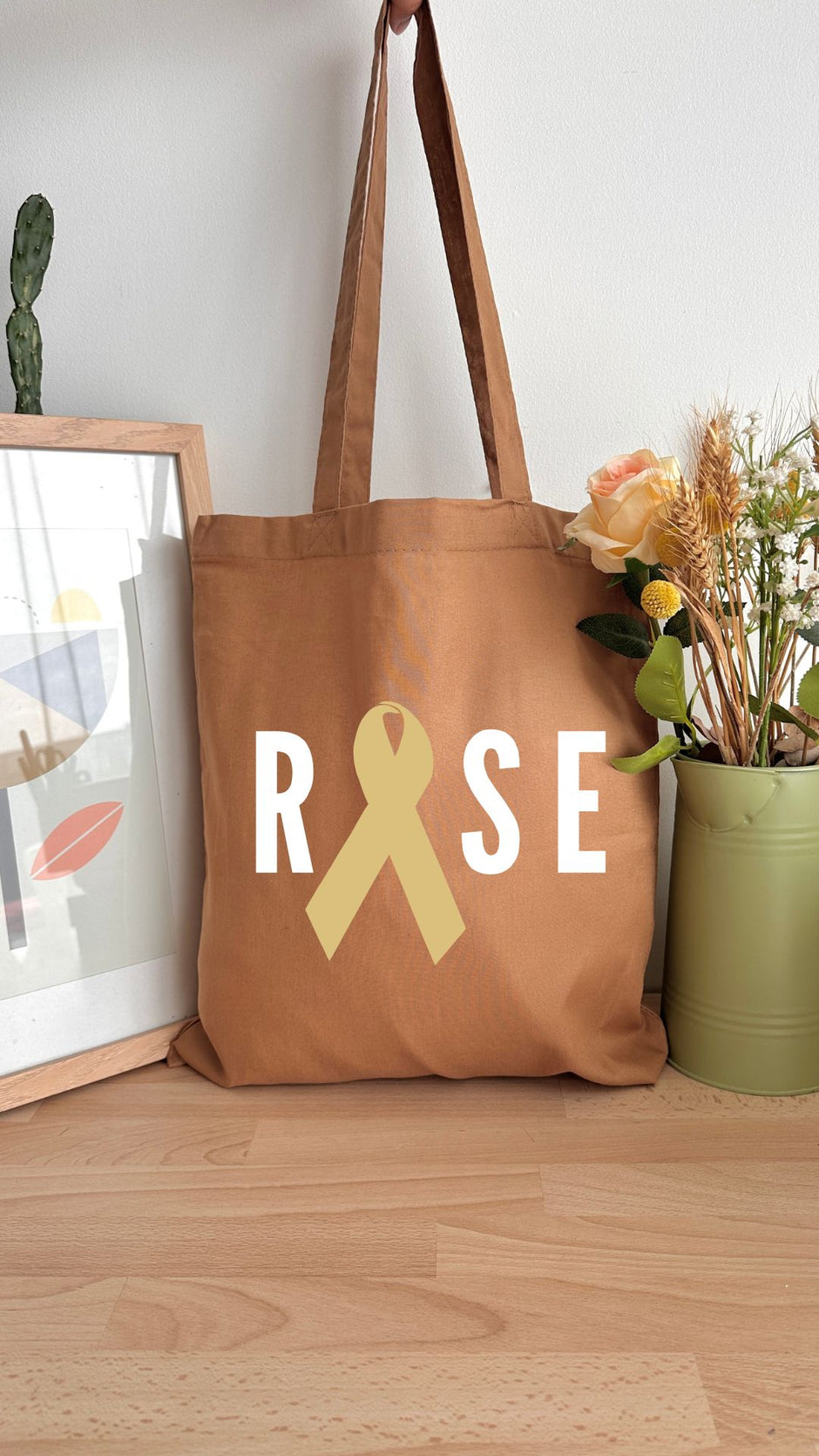 Tote bag 10L personnalisable - Octobre rose - Rose