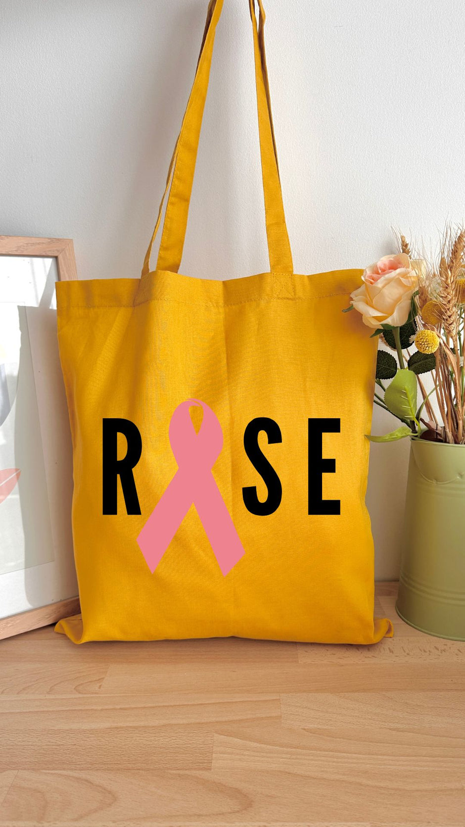 Tote bag 10L personnalisable - Octobre rose - Rose