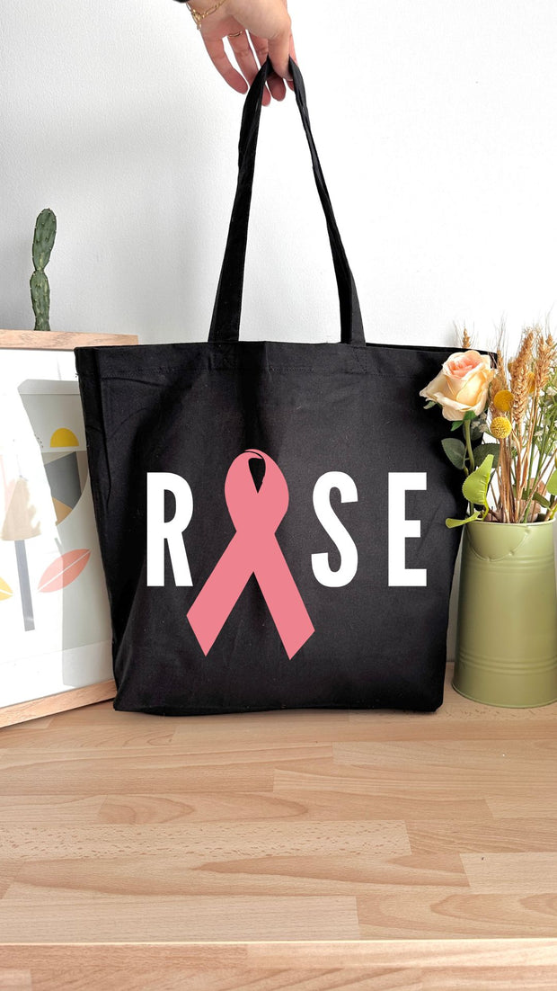 Tote bag 18L personnalisable - Octobre Rose - Rose