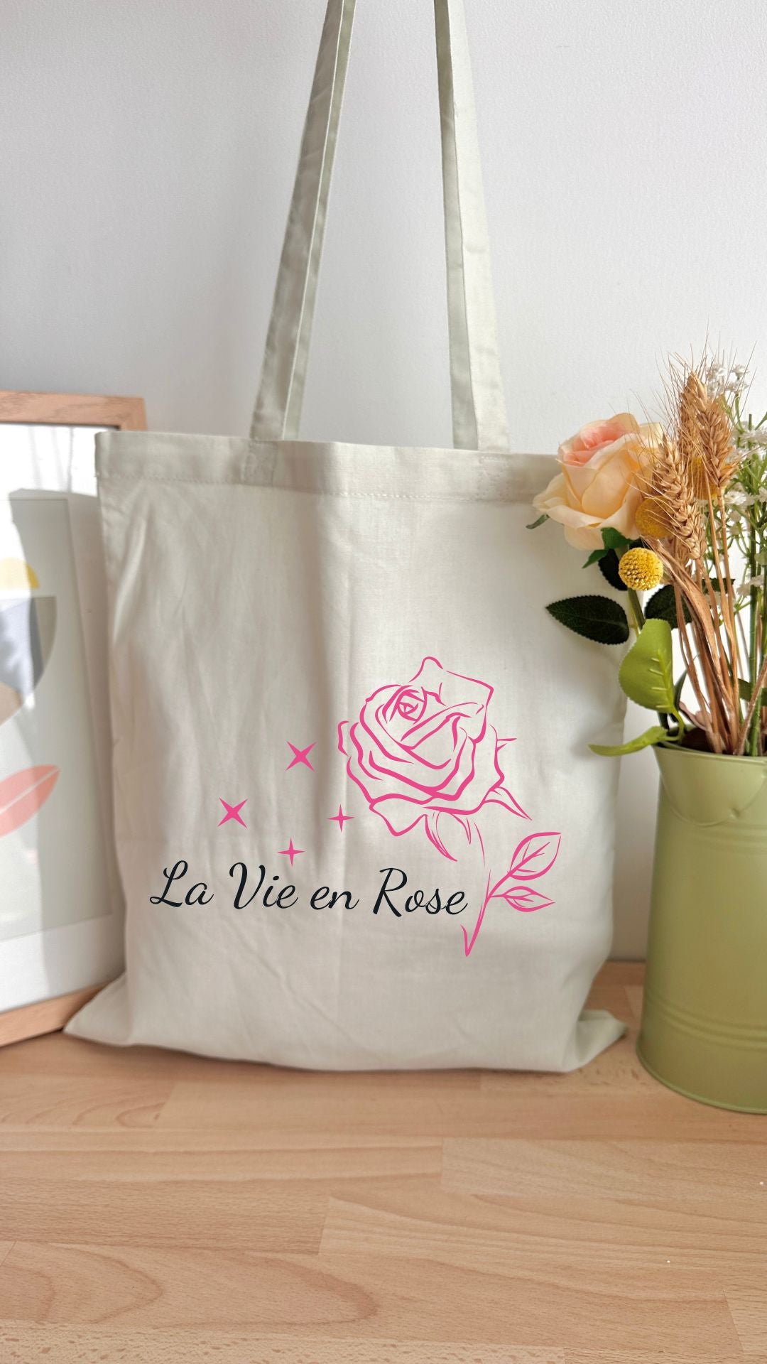 Tote bag 10L personnalisable - Octobre rose - La vie en Rose