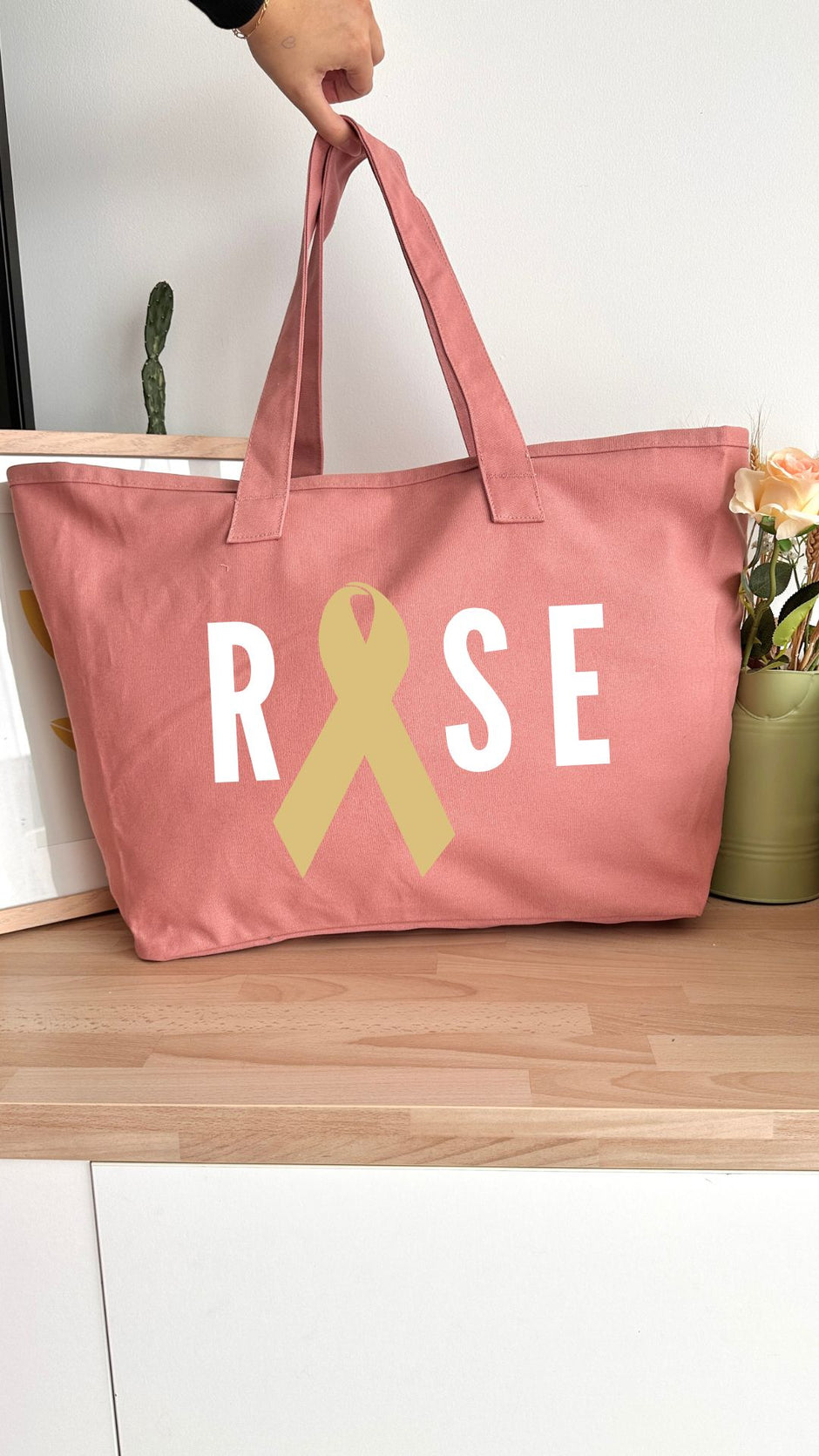 Sac 31L personnalisable - Octobre Rose - Rose