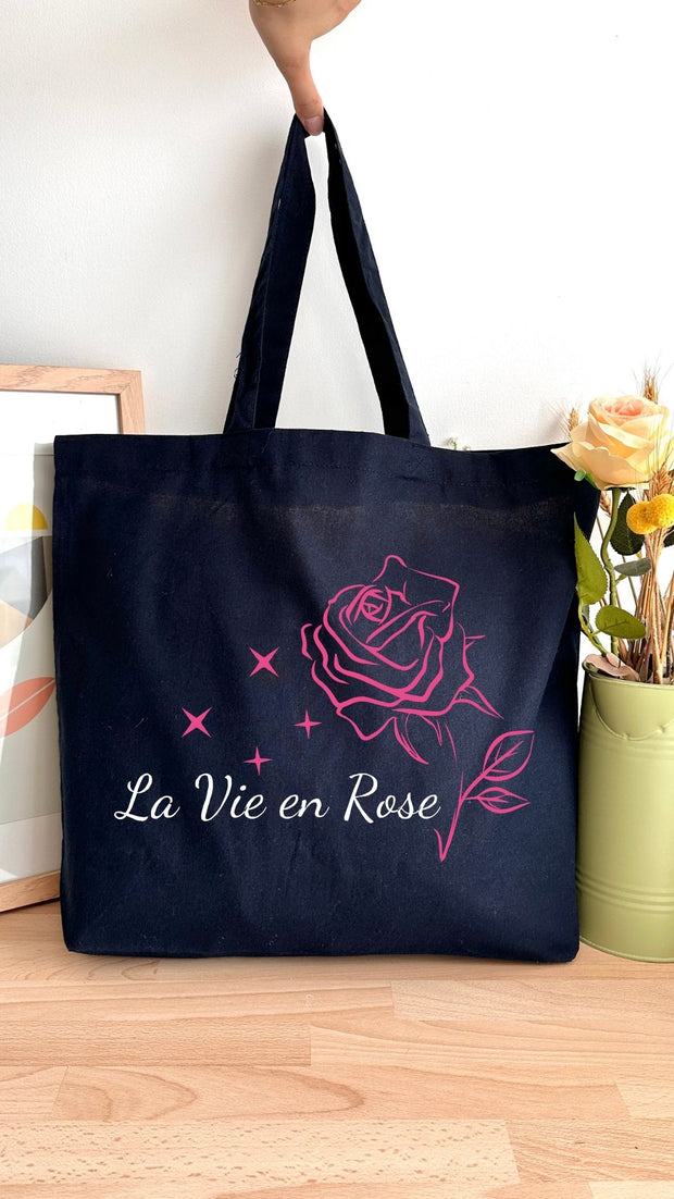 Tote bag 18L personnalisable - Octobre Rose - La vie en rose