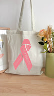 Tote bag 10L personnalisable - Octobre rose - Ruban