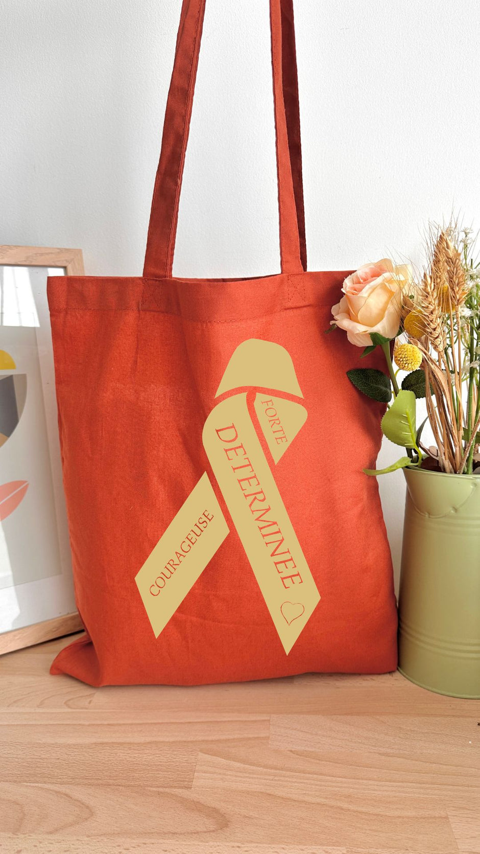 Tote bag 10L personnalisable - Octobre rose - Ruban