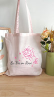 Tote bag 10L personnalisable - Octobre rose - La vie en Rose