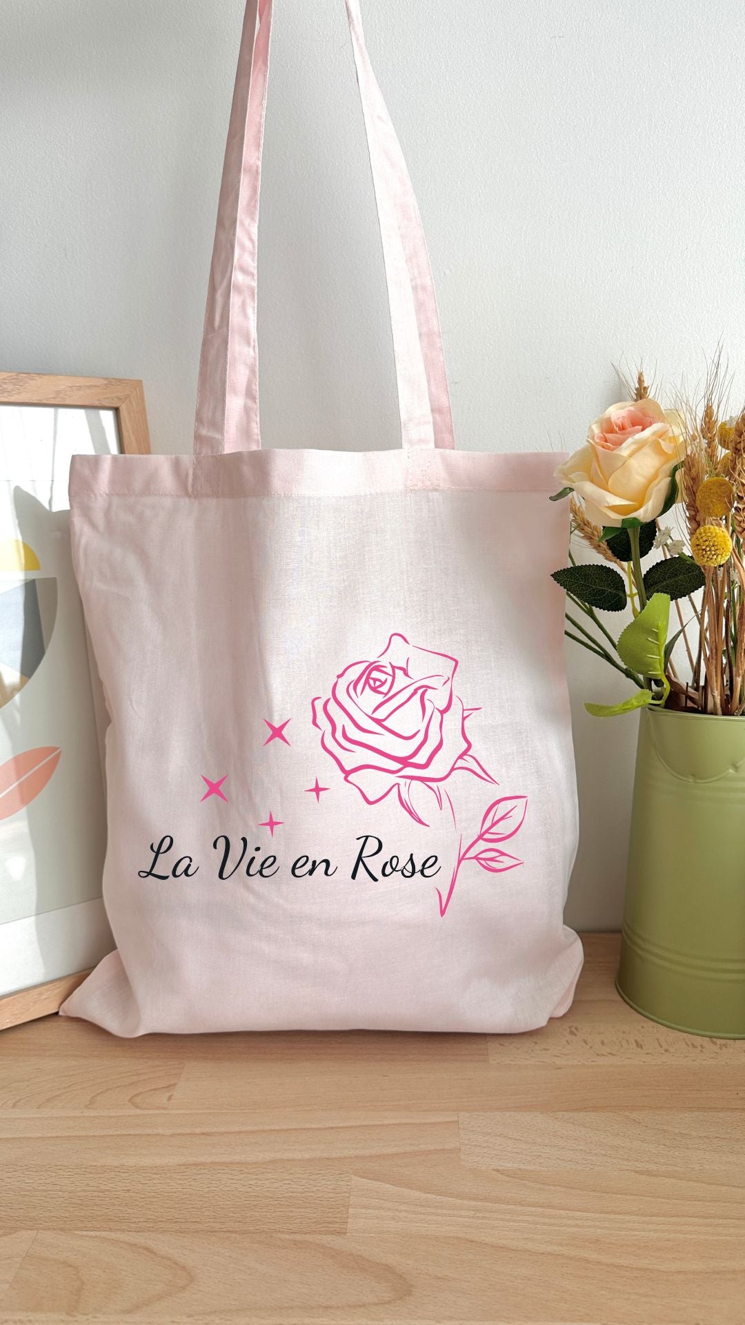 Tote bag 10L personnalisable - Octobre rose - La vie en Rose