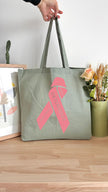 Tote bag 18L personnalisable - Octobre Rose - Ruban