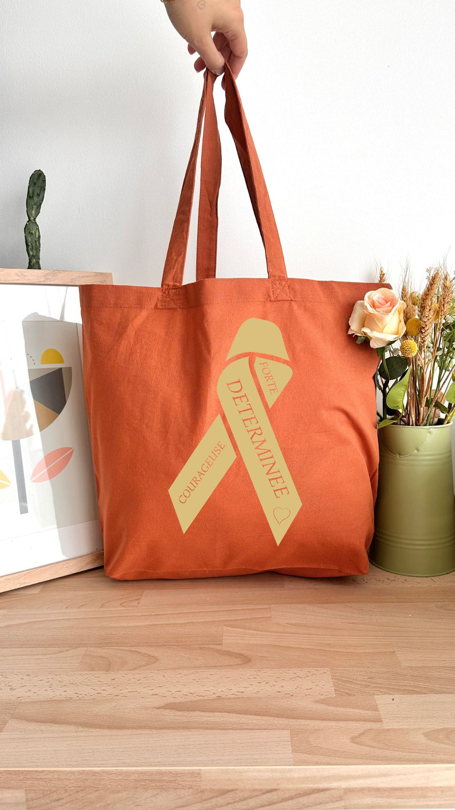 Tote bag 18L personnalisable - Octobre Rose - Ruban