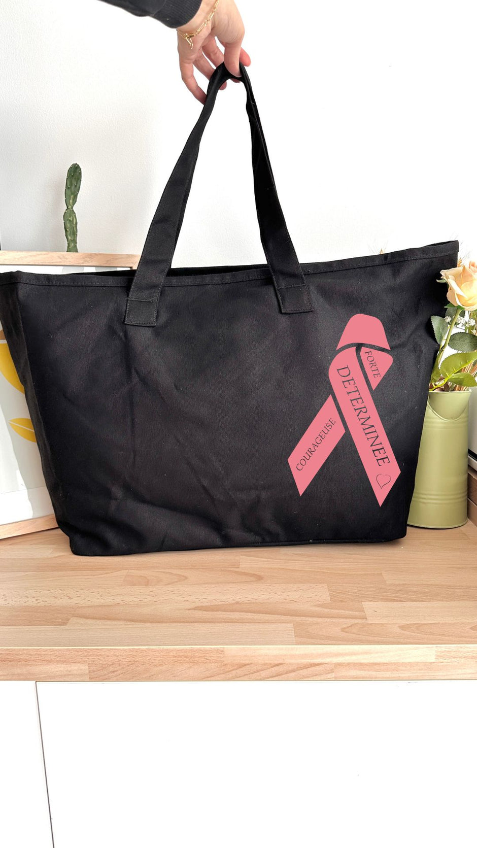 Sac 31L personnalisable - Octobre Rose - Ruban