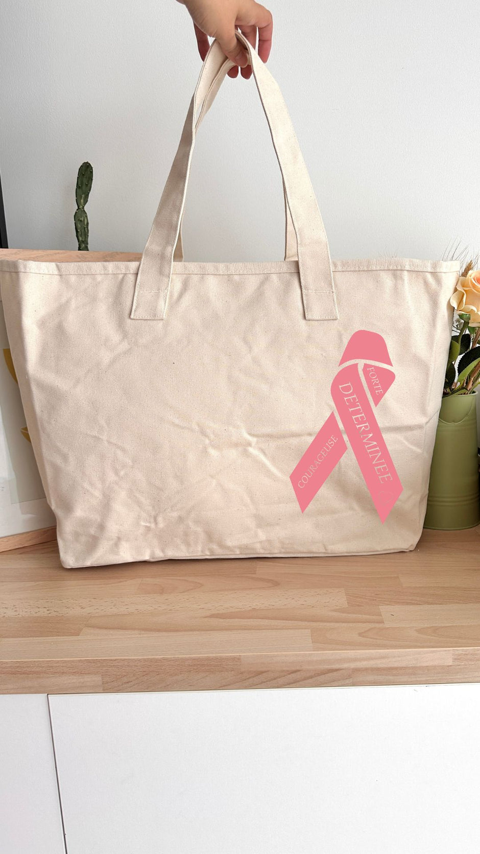Sac 31L personnalisable - Octobre Rose - Ruban