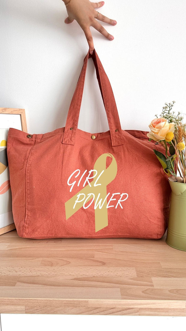 Sac 40L personnalisable - Octobre Rose - Girl Power