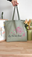 Tote bag 18L personnalisable - Octobre Rose - La vie en rose
