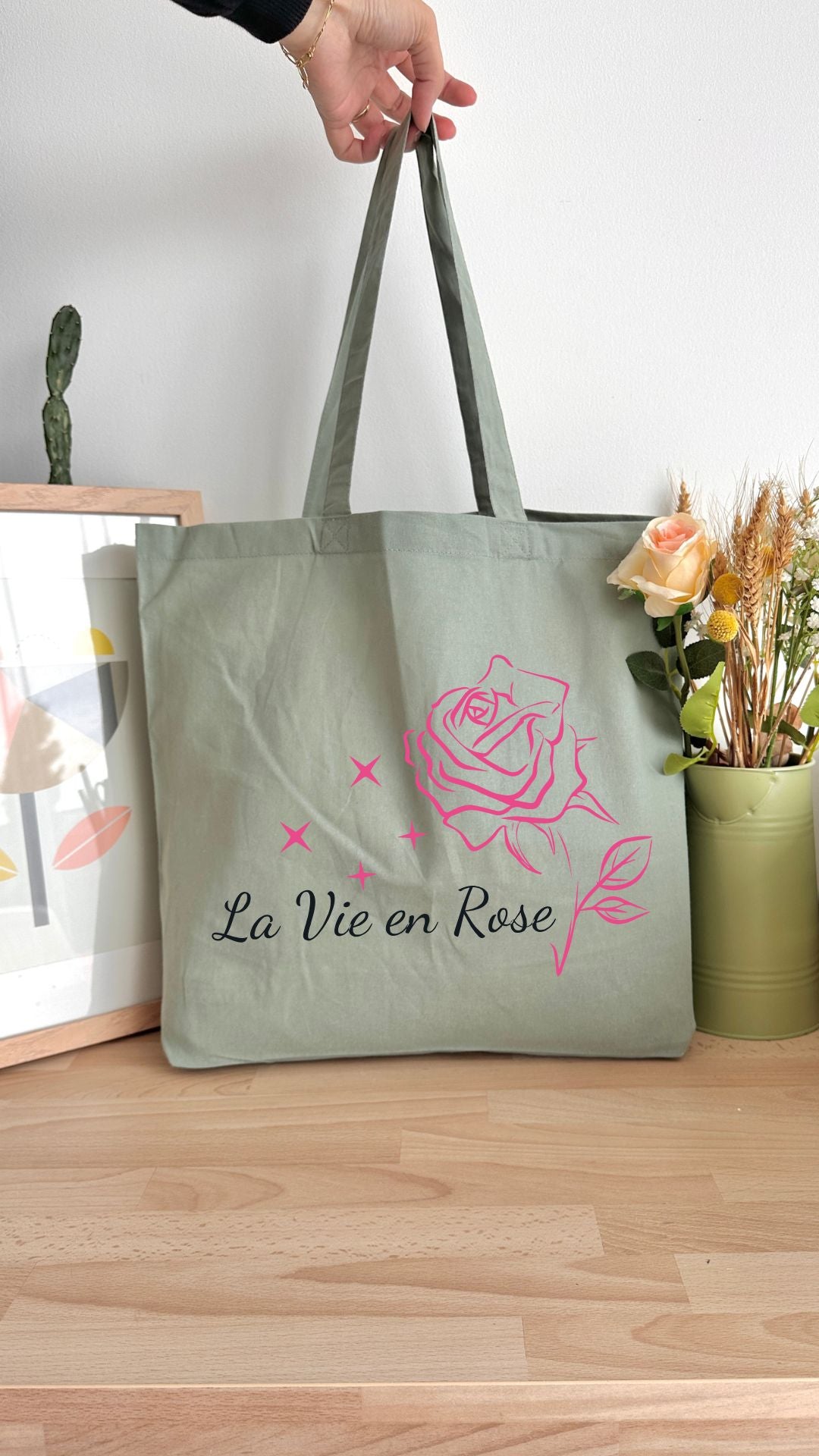 Tote bag 18L personnalisable - Octobre Rose - La vie en rose