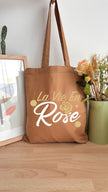 Tote bag 10L personnalisable - Octobre rose - La vie en Rose Texte