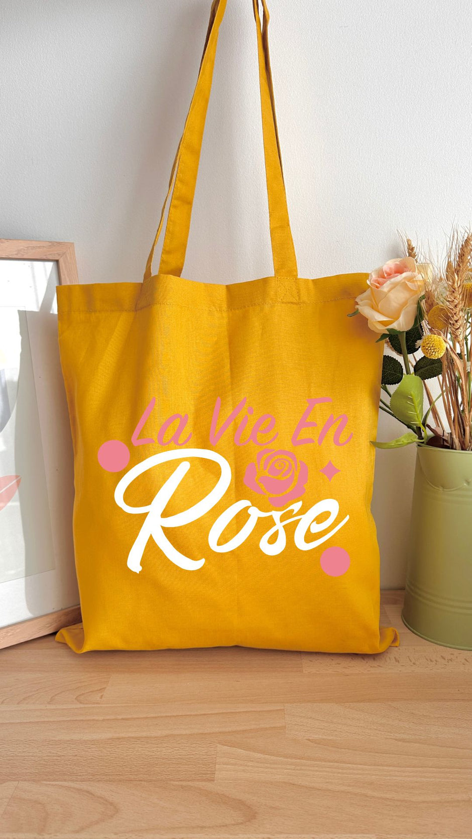 Tote bag 10L personnalisable - Octobre rose - La vie en Rose Texte