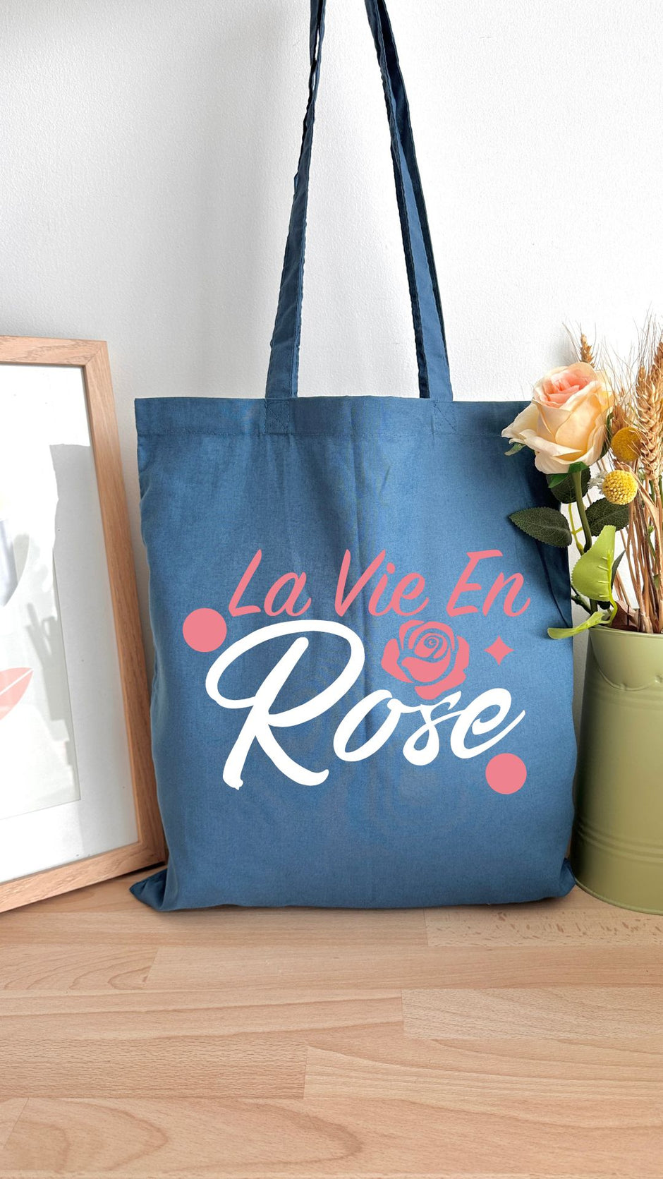 Tote bag 10L personnalisable - Octobre rose - La vie en Rose Texte