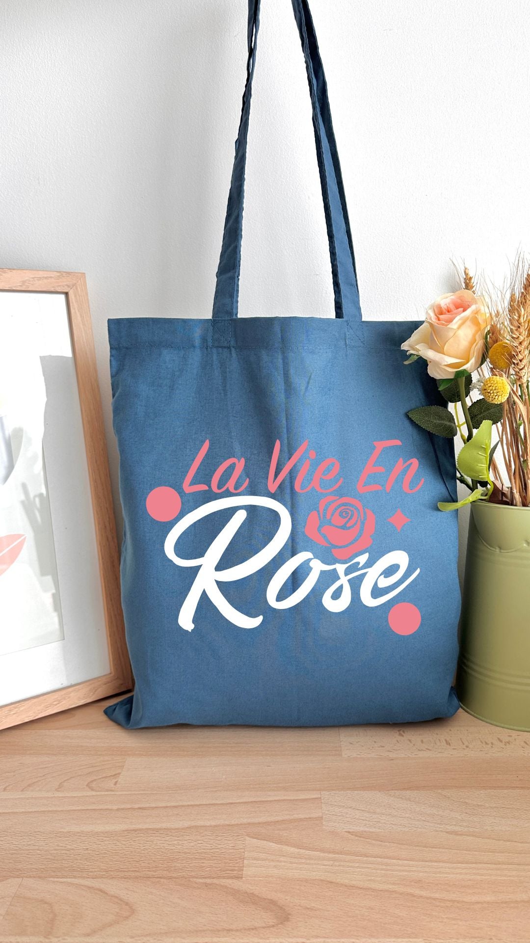 Tote bag 10L personnalisable - Octobre rose - La vie en Rose Texte