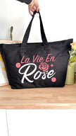 Sac 31L personnalisable - Octobre Rose - La vie en rose texte