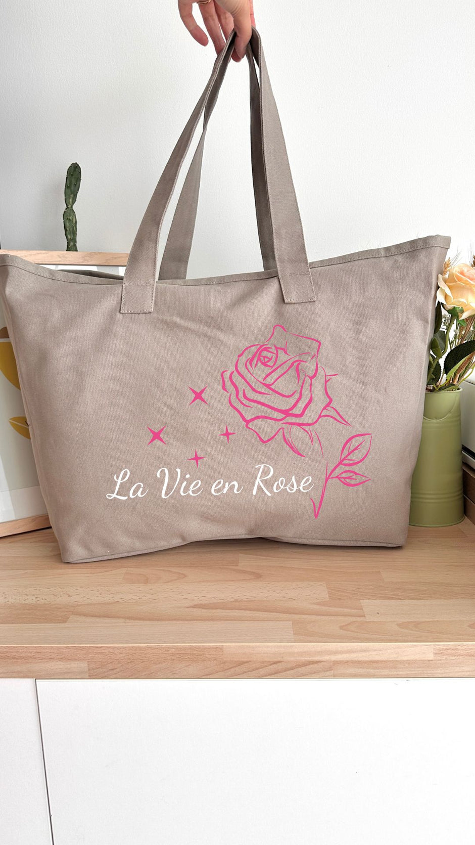 Sac 31L personnalisable - Octobre Rose - La vie en Rose