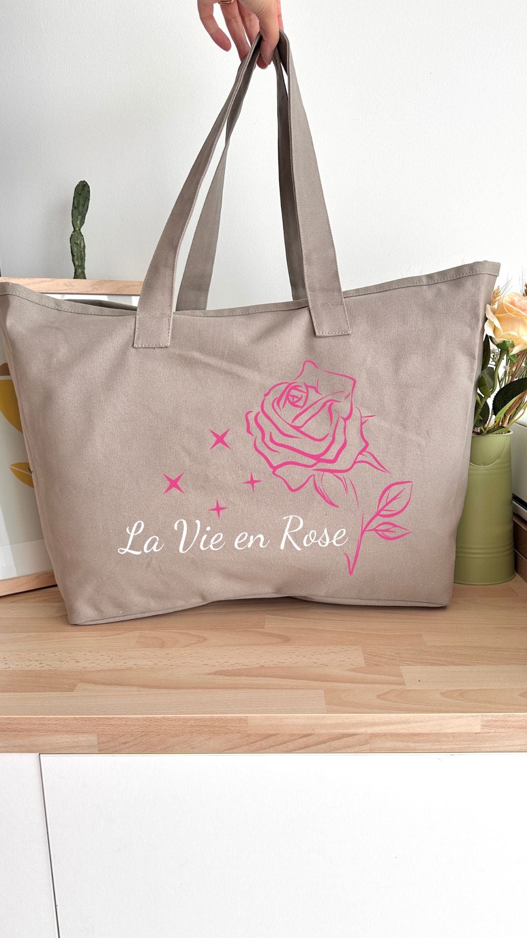 Sac 31L personnalisable - Octobre Rose - La vie en Rose