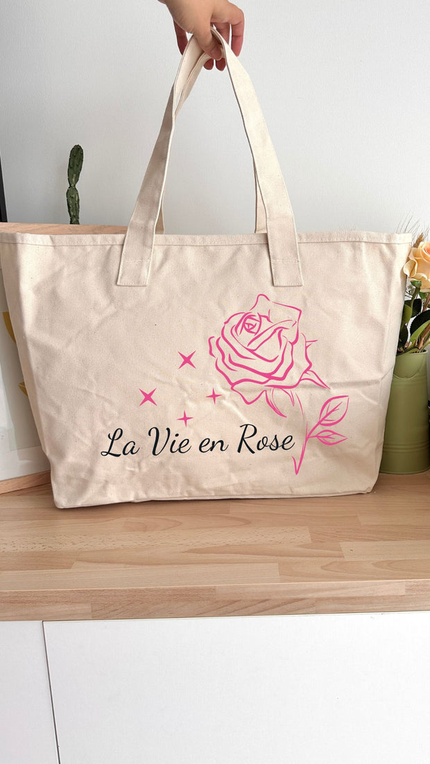 Sac 31L personnalisable - Octobre Rose - La vie en Rose