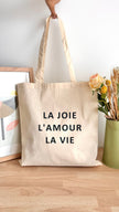 Tote bag 10L personnalisable - La joie L'amour La vie