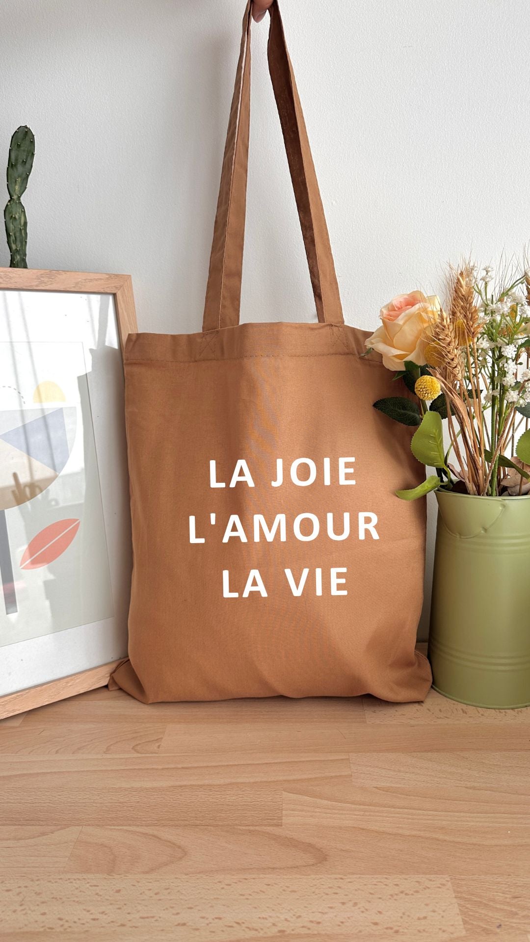 Tote bag 10L personnalisable - La joie L'amour La vie
