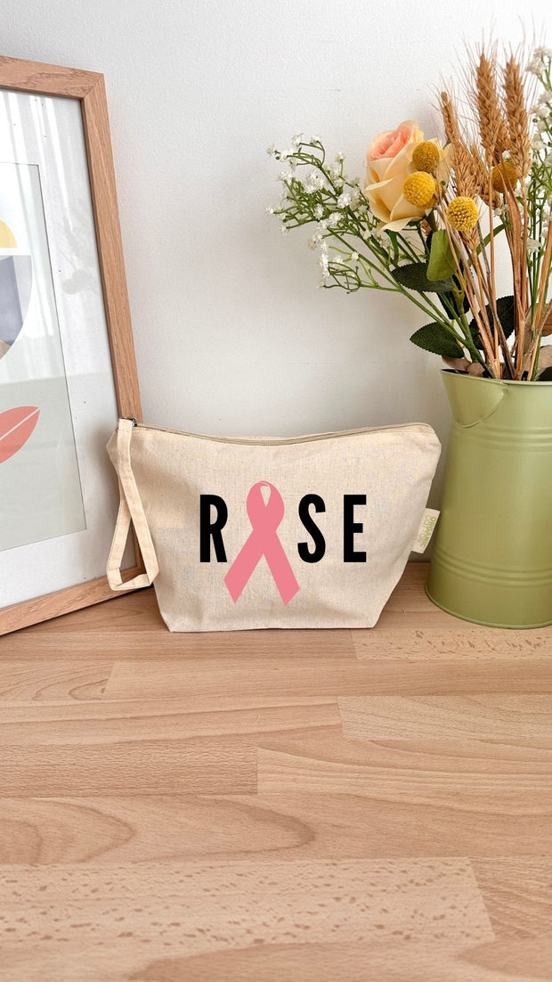 Pochette / Trousse de toilette 3L personnalisable - Octobre Rose - Rose