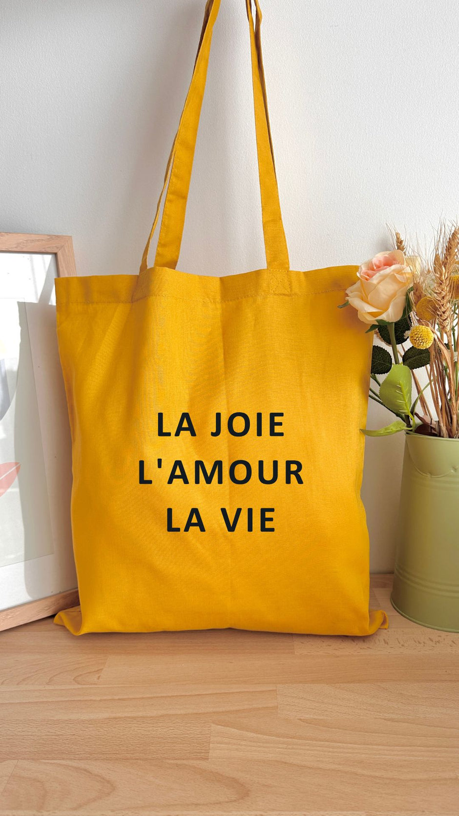Tote bag 10L personnalisable - La joie L'amour La vie