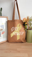 Tote bag 10L personnalisable - Octobre rose - Girl Power