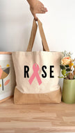 Sac 29L personnalisable - Octobre Rose - Rose - Toile de jute