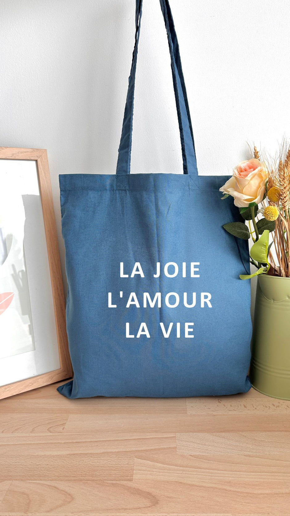 Tote bag 10L personnalisable - La joie L'amour La vie