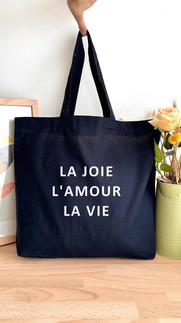Tote bag 18L personnalisable - La joie L'amour La vie