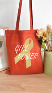 Tote bag 10L personnalisable - Octobre rose - Girl Power