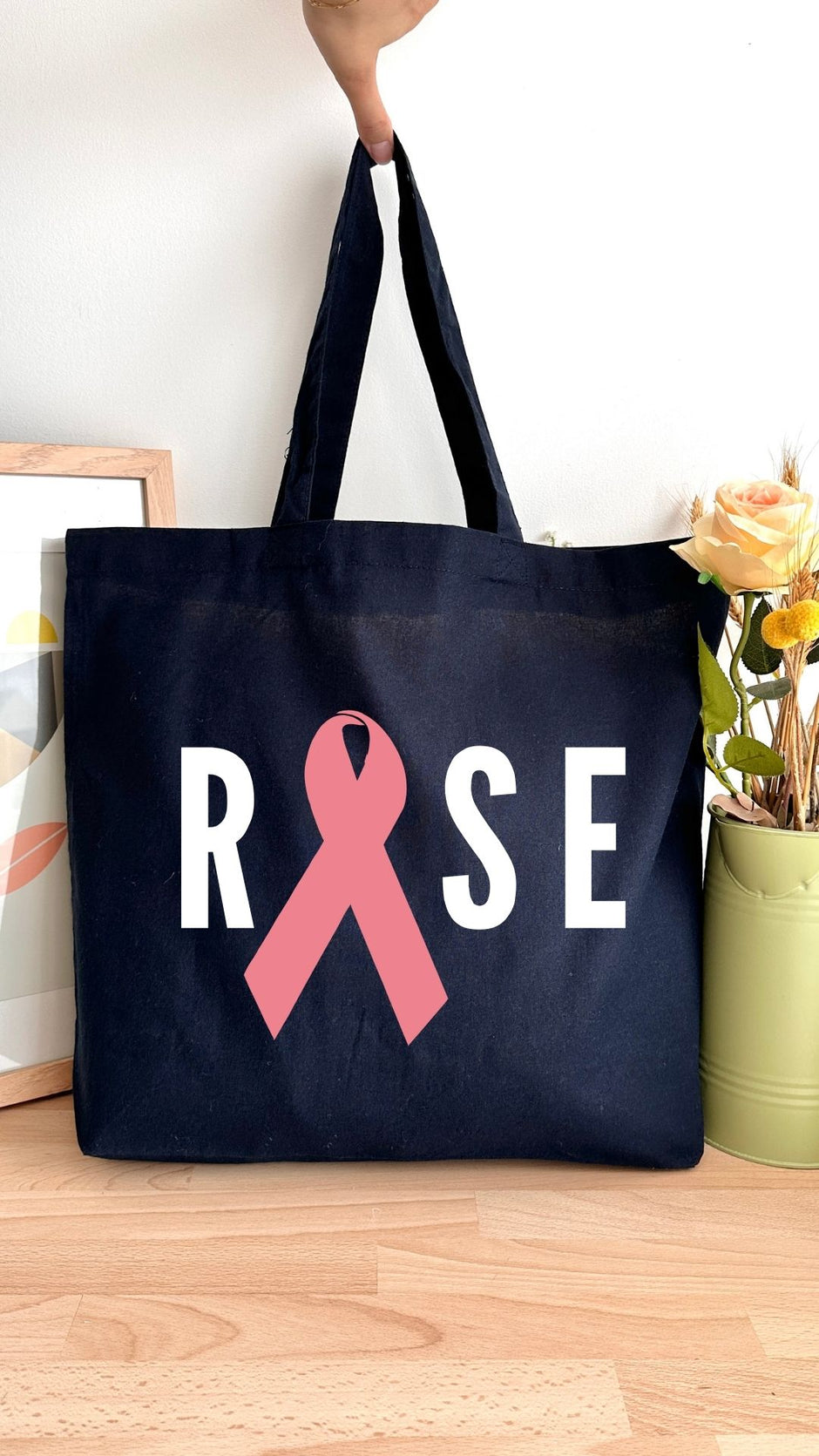 Tote bag 18L personnalisable - Octobre Rose - Rose