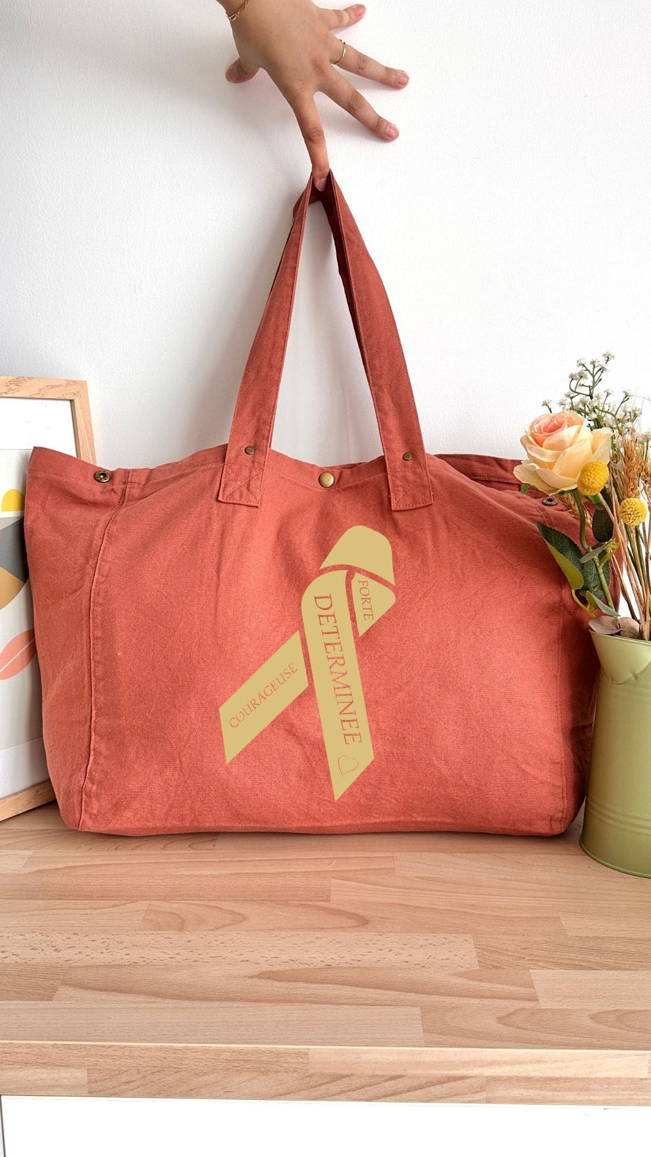 Sac 40L personnalisable - Octobre Rose - Ruban