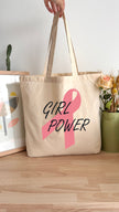 Tote bag 18L personnalisable - Octobre Rose - Girl Power