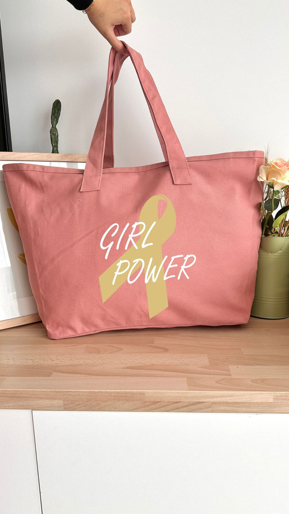 Sac 31L personnalisable - Octobre Rose - Girl Power