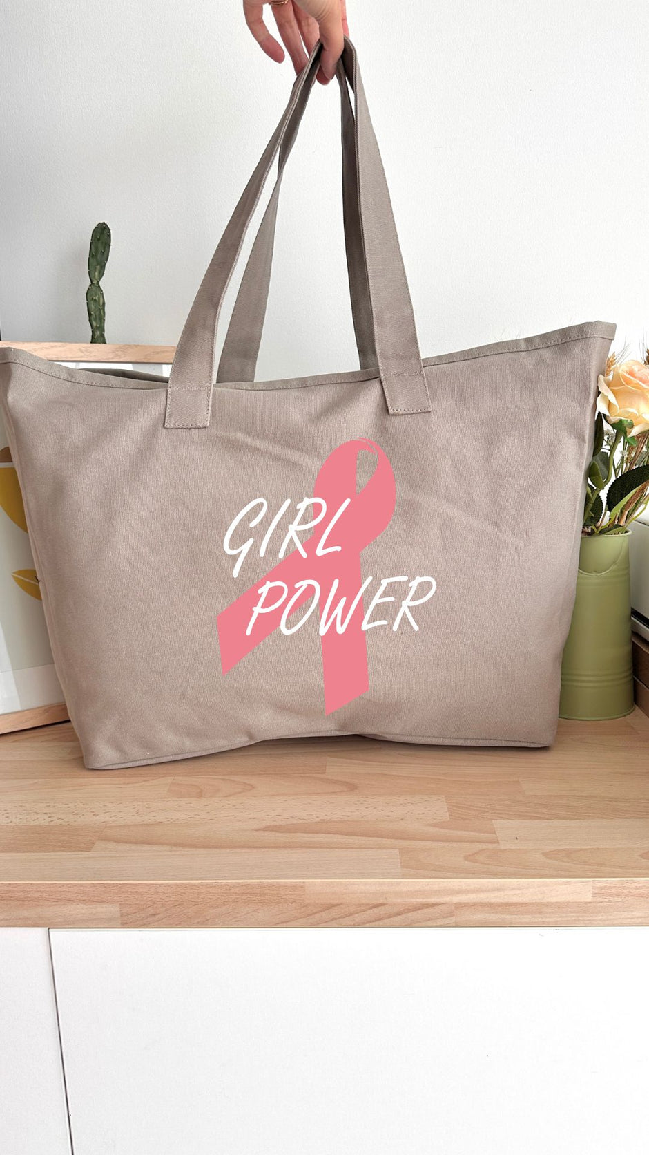 Sac 31L personnalisable - Octobre Rose - Girl Power
