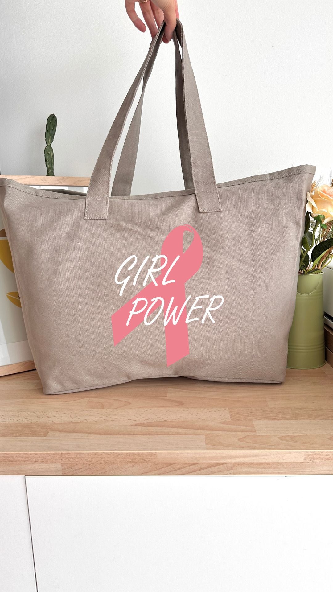 Sac 31L personnalisable - Octobre Rose - Girl Power