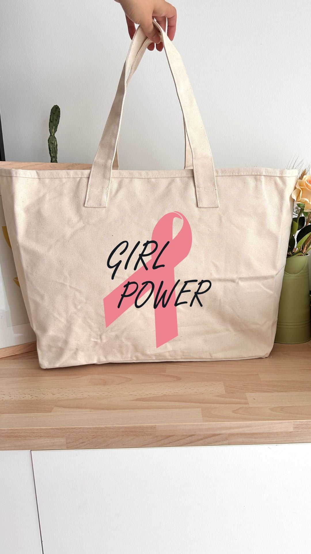 Sac 31L personnalisable - Octobre Rose - Girl Power