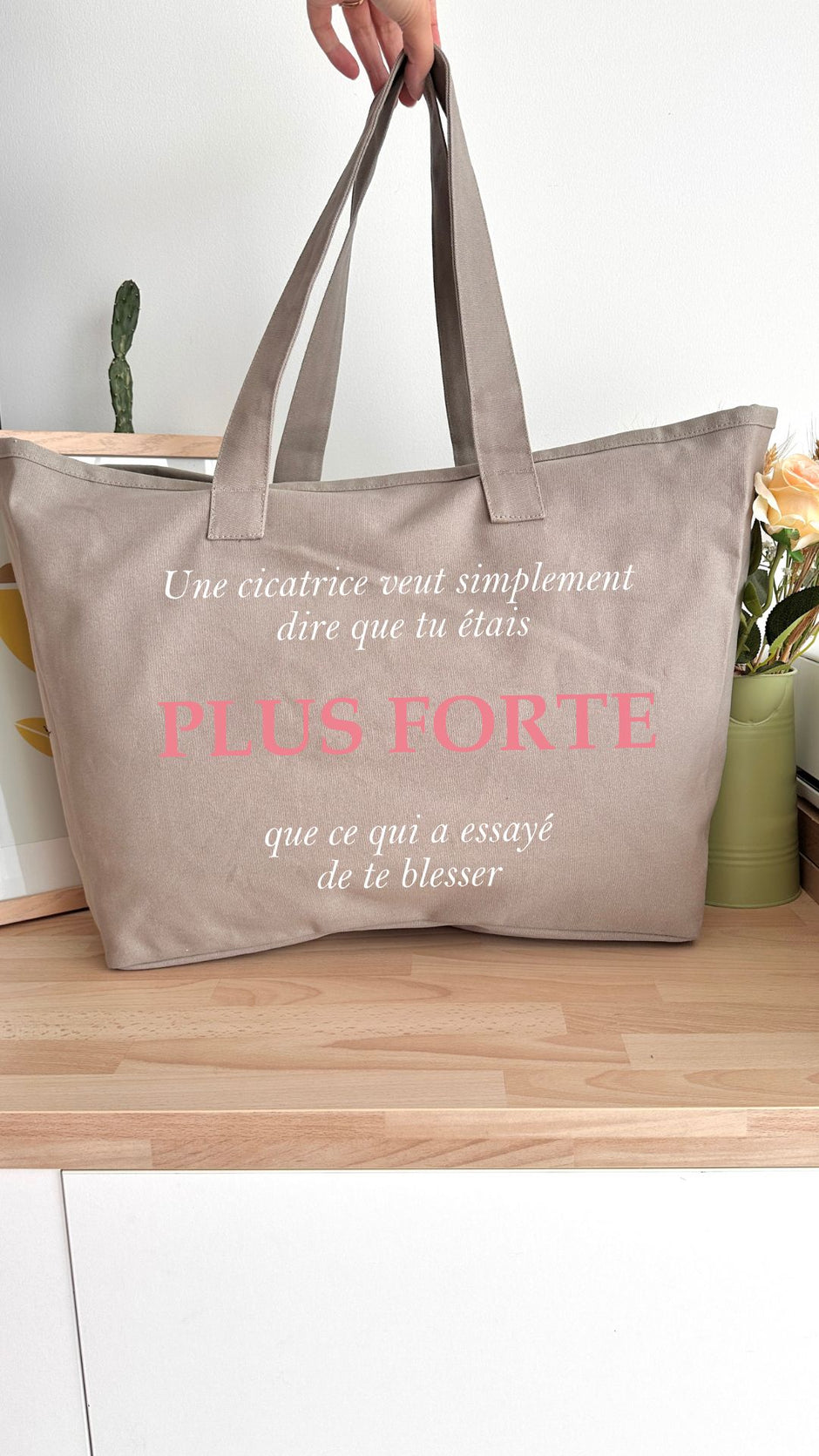 Sac 31L personnalisable - Octobre Rose - Plus forte