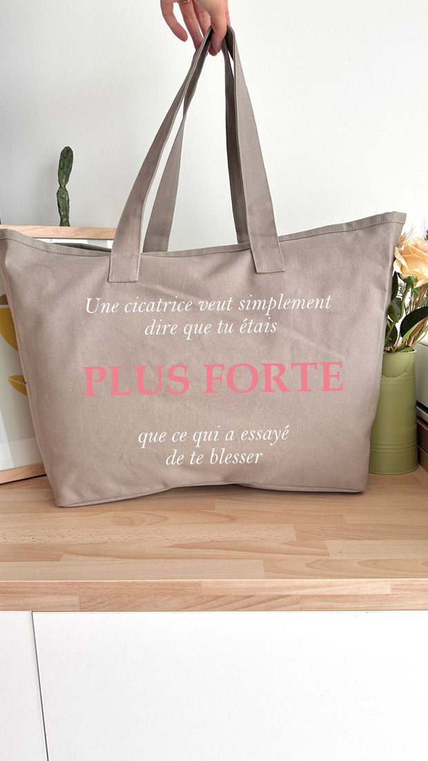 Sac 31L personnalisable - Octobre Rose - Plus forte