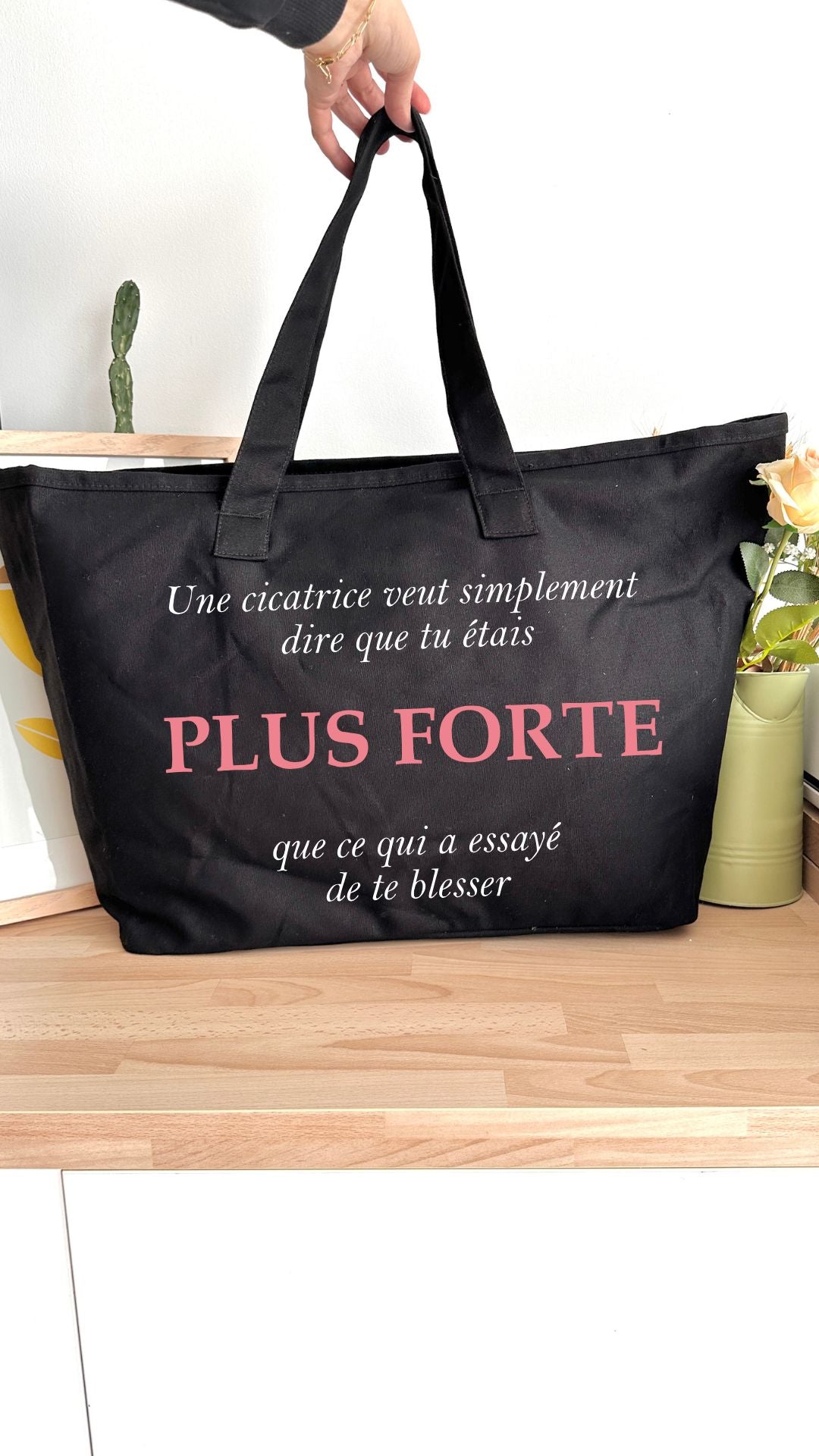 Sac 31L personnalisable - Octobre Rose - Plus forte