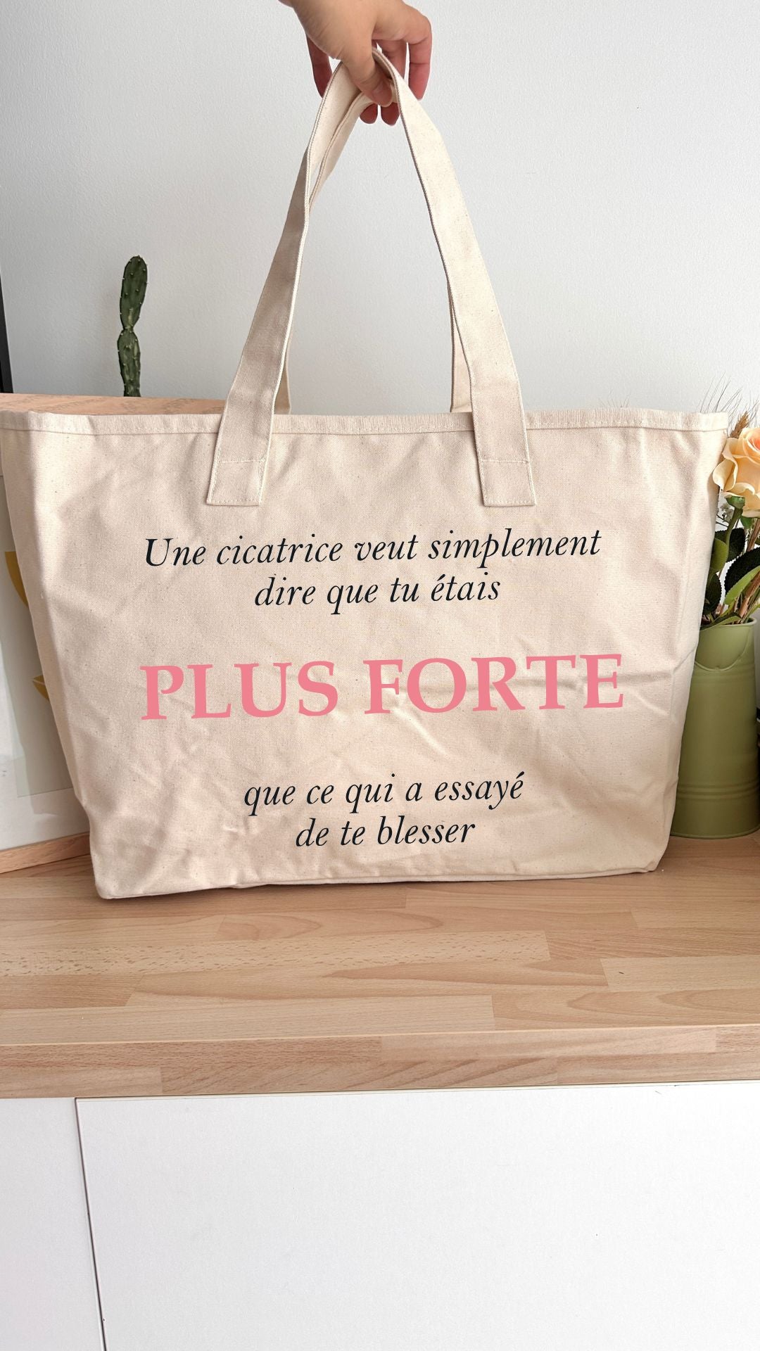 Sac 31L personnalisable - Octobre Rose - Plus forte