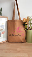 Tote bag 10L personnalisable - Octobre rose - La vie en Rose